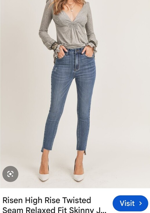 Risen Jeans Denim - Risen Women's Light Blue Ankle Jeans - 27/5